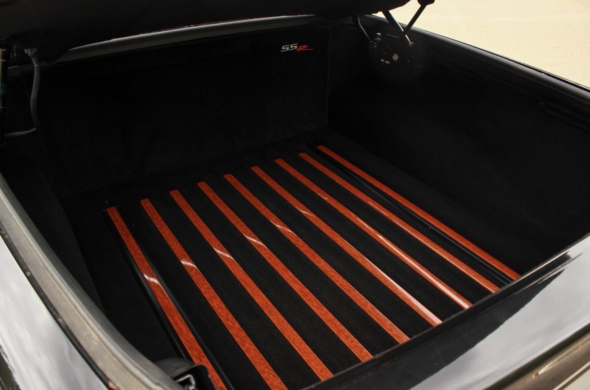 Detailed truck bed with wood slats