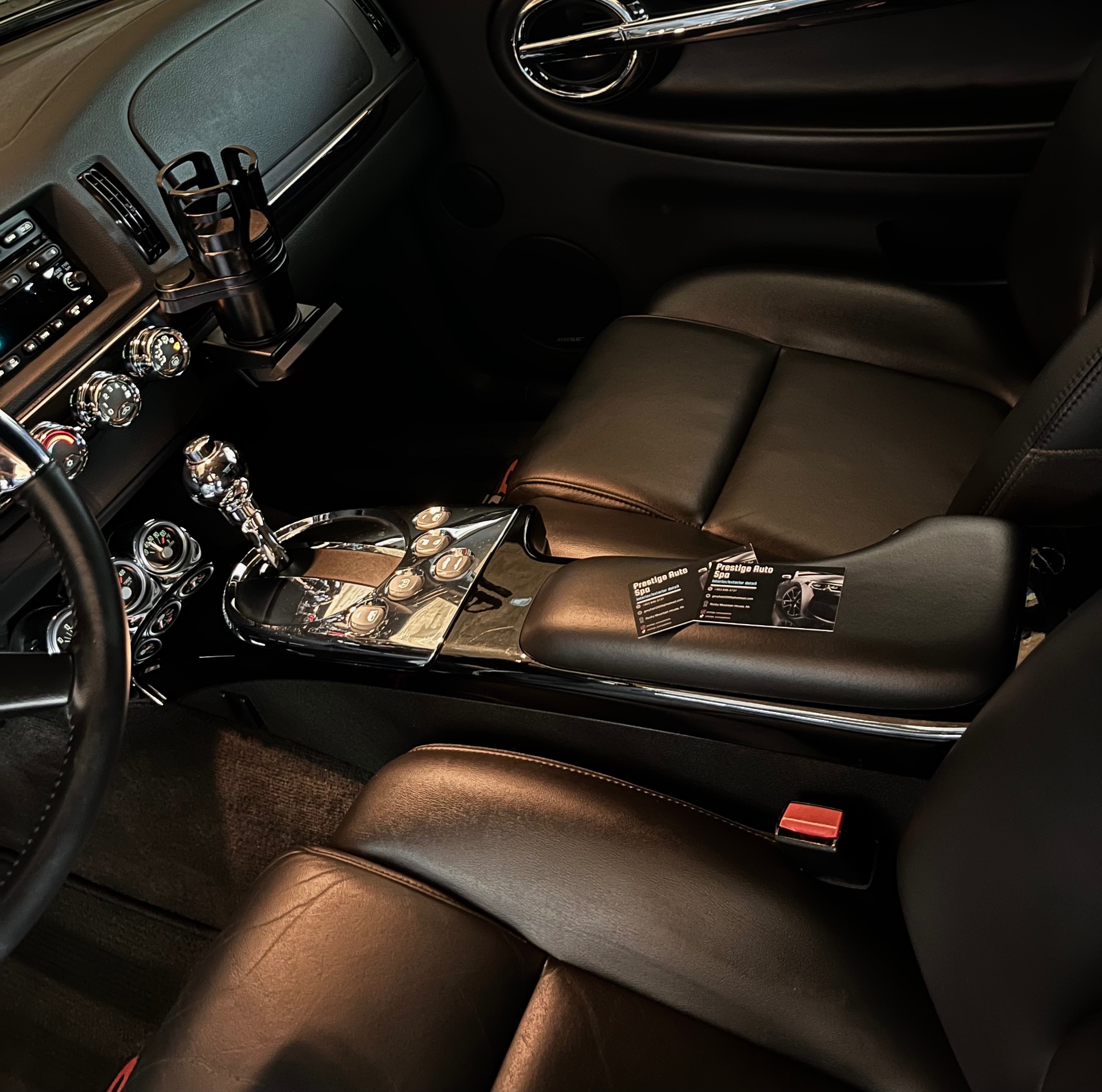 Luxury car interior detailing